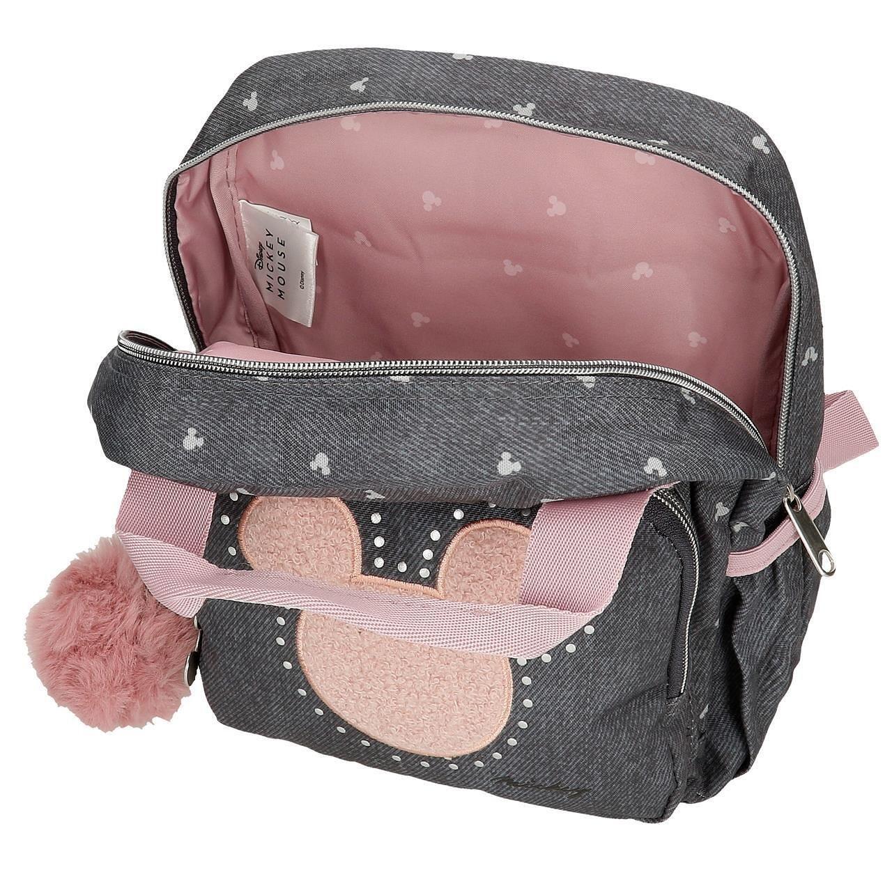 Sac à dos scolaire adaptable fille Disney Mickey Studs 28cm noir 3/6