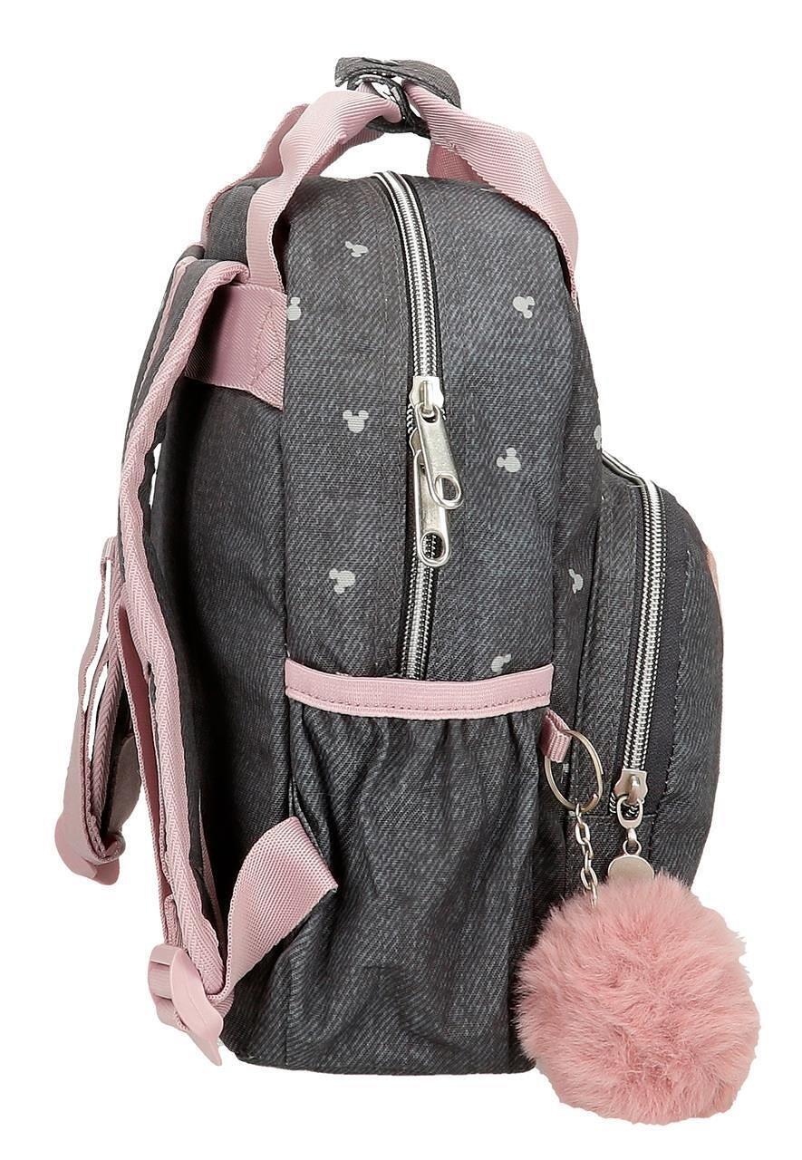 Sac à dos scolaire adaptable fille Disney Mickey Studs 28cm noir 4/6