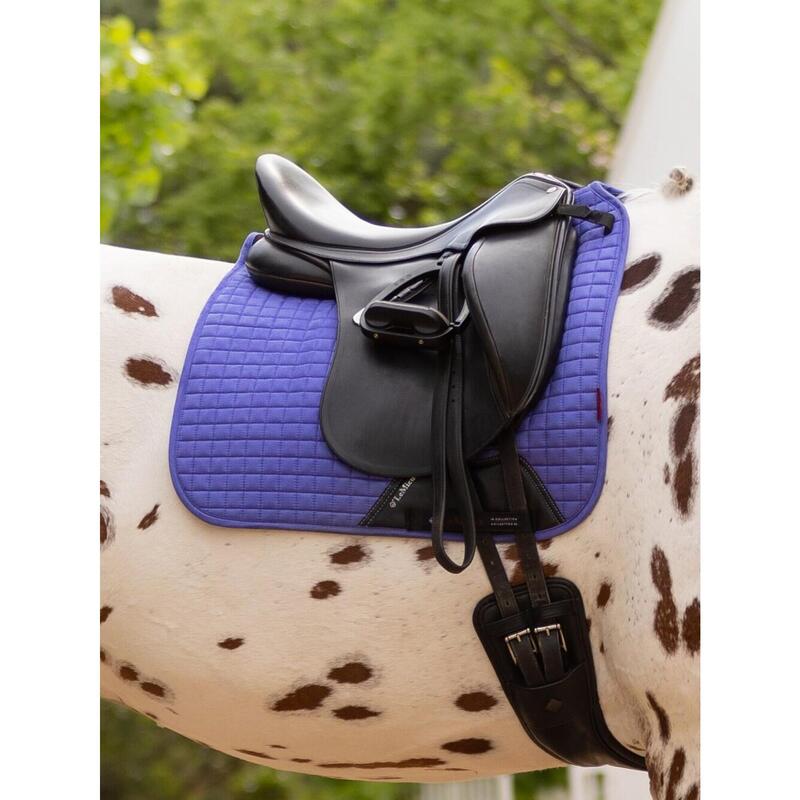 Tapis de Selle Suède Dressage Bluebell taille cheval / full