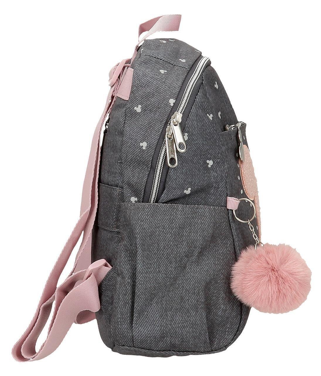 Sac à dos scolaire fille Disney Mickey Studs 35cm noir 4/6