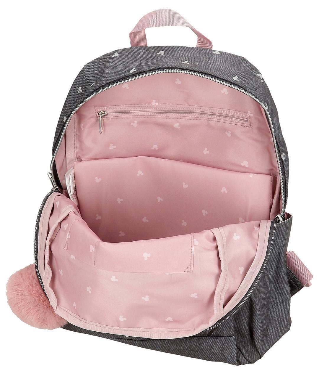 Sac à dos scolaire fille Disney Mickey Studs 35cm noir 3/6