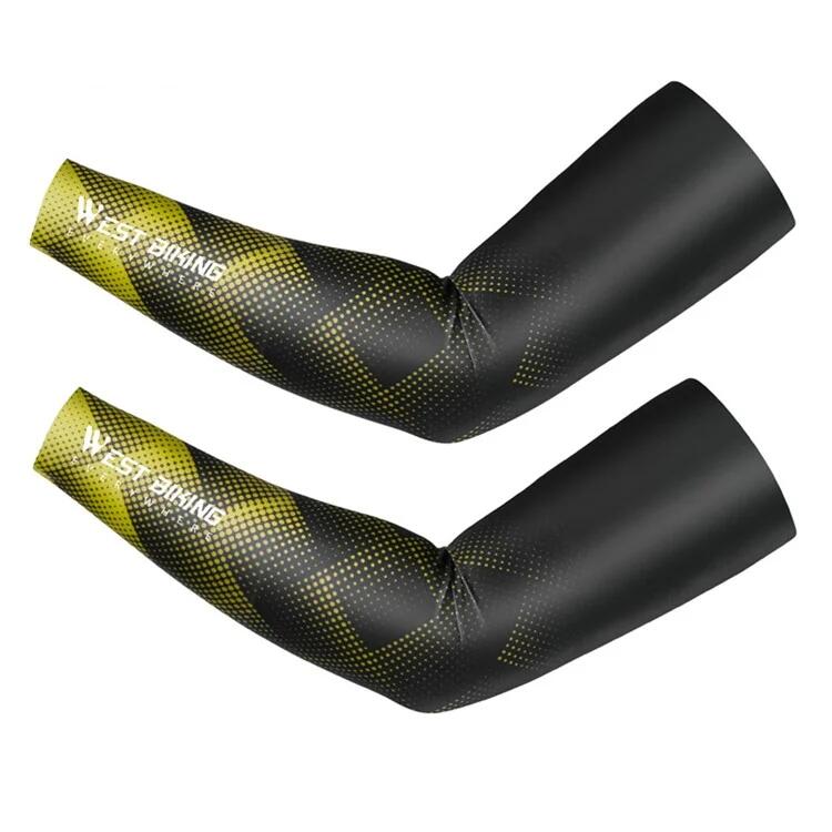 WEST BIKING Par de mangas de viagem de ciclismo de seda gelada  proteção solar UV