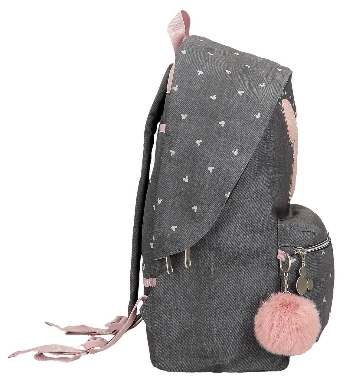 Sac à dos scolaire adaptable fille Disney Mickey Studs 44cm noir 4/5