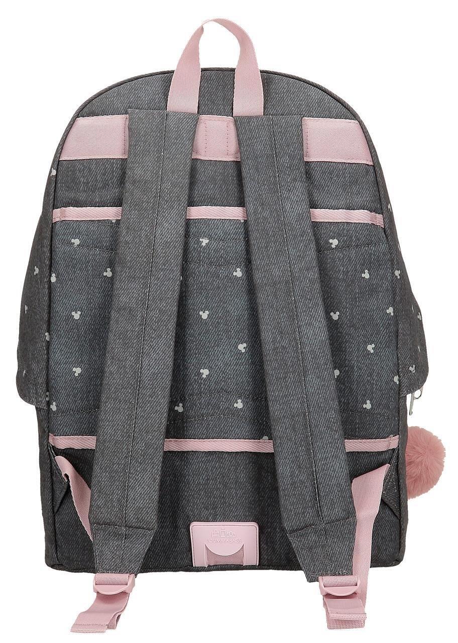 Sac à dos scolaire adaptable fille Disney Mickey Studs 44cm noir 2/5