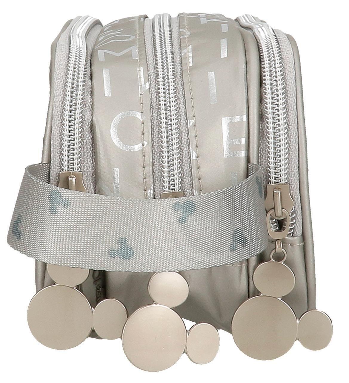 Trousse trois compartiments fille Disney Mickey 10cm argent 4/6