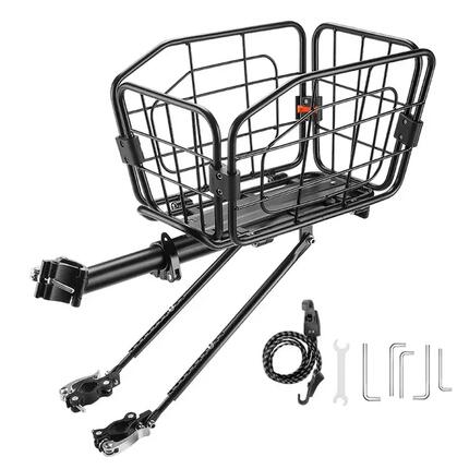 Panier arrière de vélo en alliage d'aluminium 20L avec trou pour Airtag