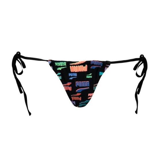 PUMA Swim Women Side Tie Tanga String 1P Maillot de bain Femme Noir (938066-01)