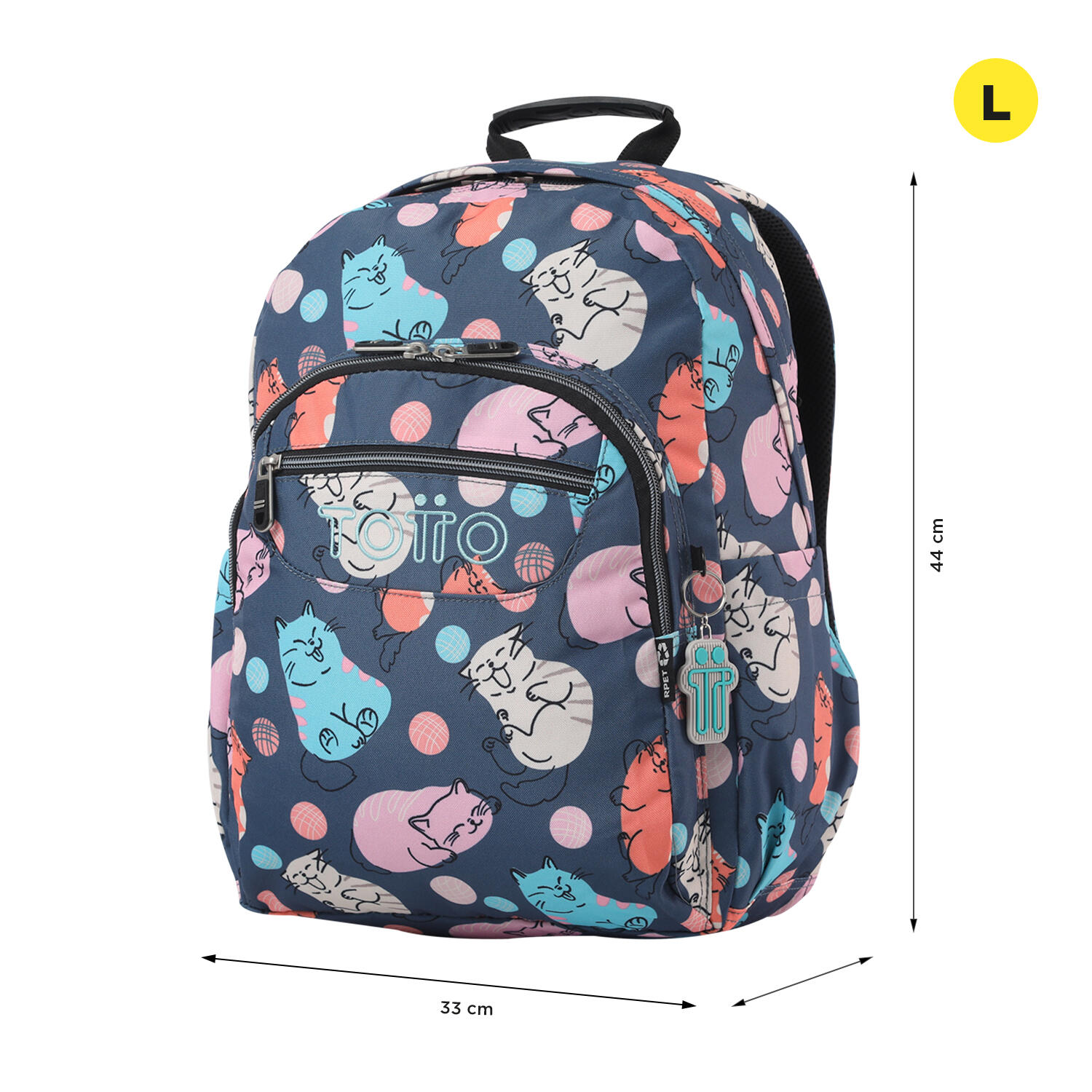 Totto Mochila escolar Acuareles Missi Poliéster reciclado 33 x 44 x 14 cm 2/5
