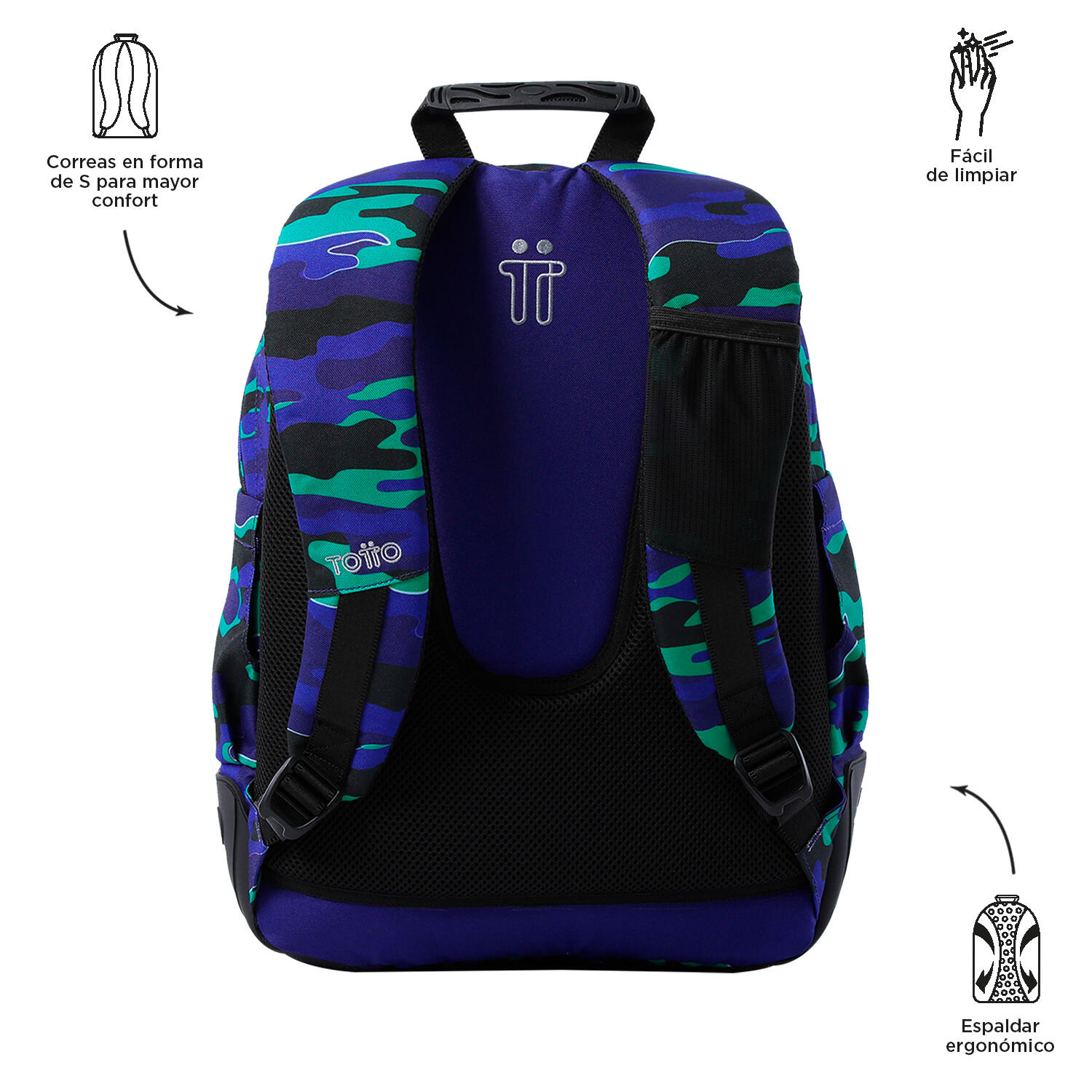 Totto Mochila escolar Rayol Seli Poliéster 33 x44 x13.5 cm 3/5