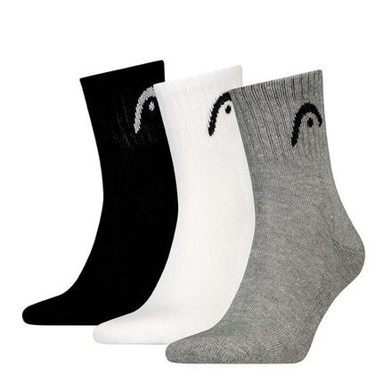 Calcetines Head All Sports Short Crew Negro Blanco Gris 3 Pares