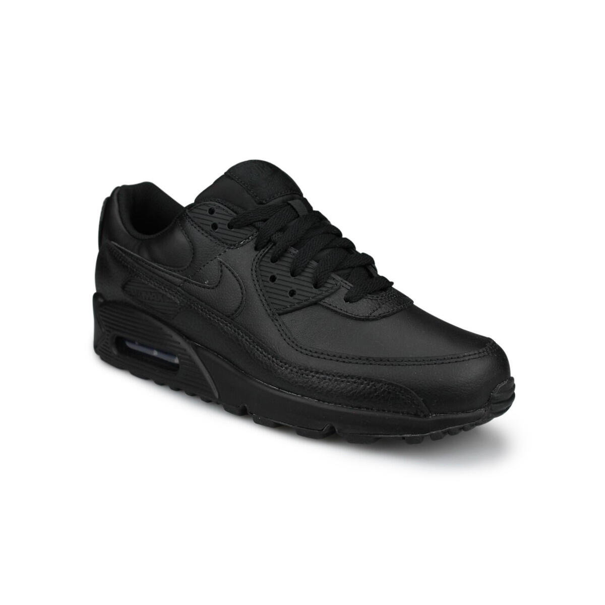 Nike Air Max 90 Leather Triple Black 2/5