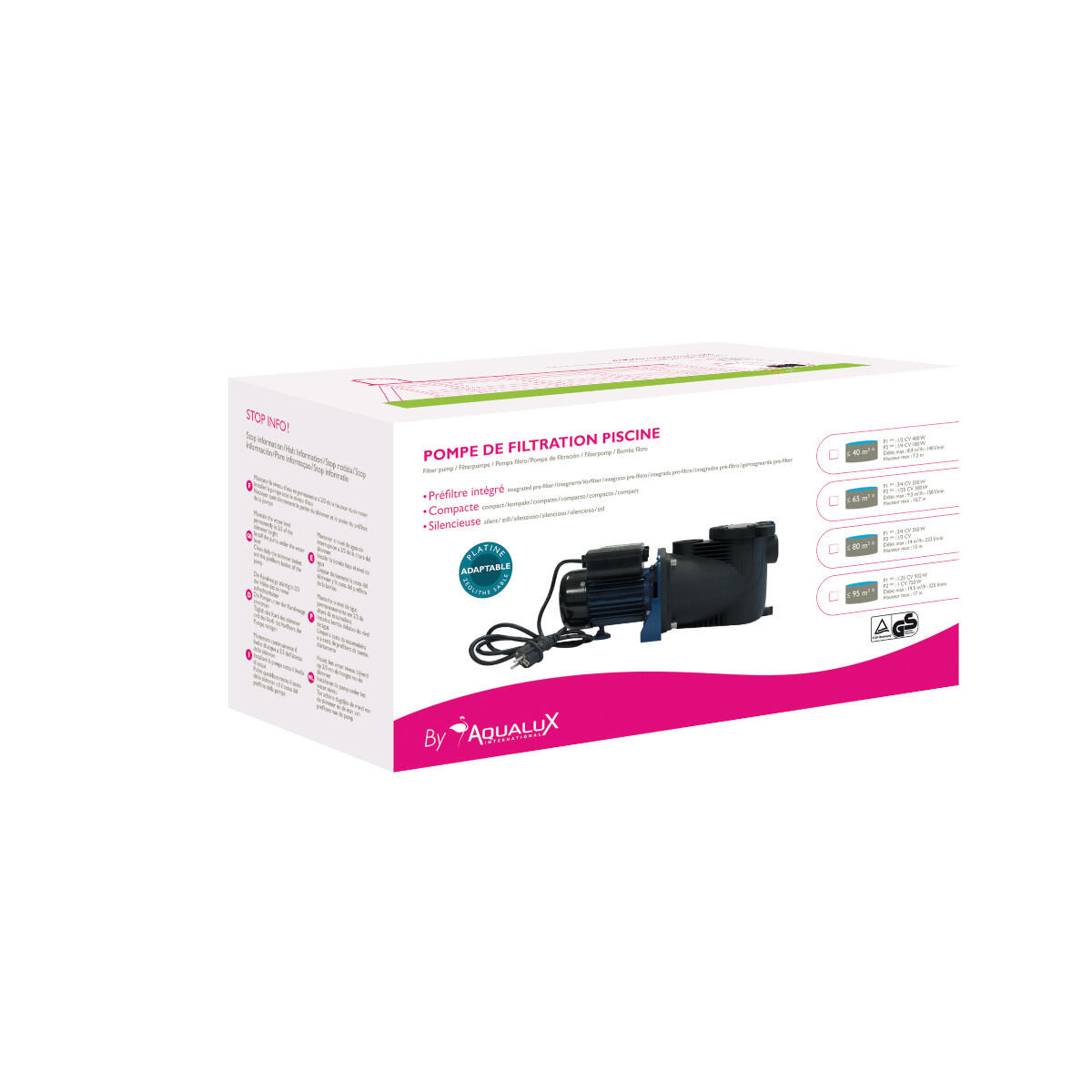 Pompe de filtration piscine hors-sol 4-6m3/h 6/6
