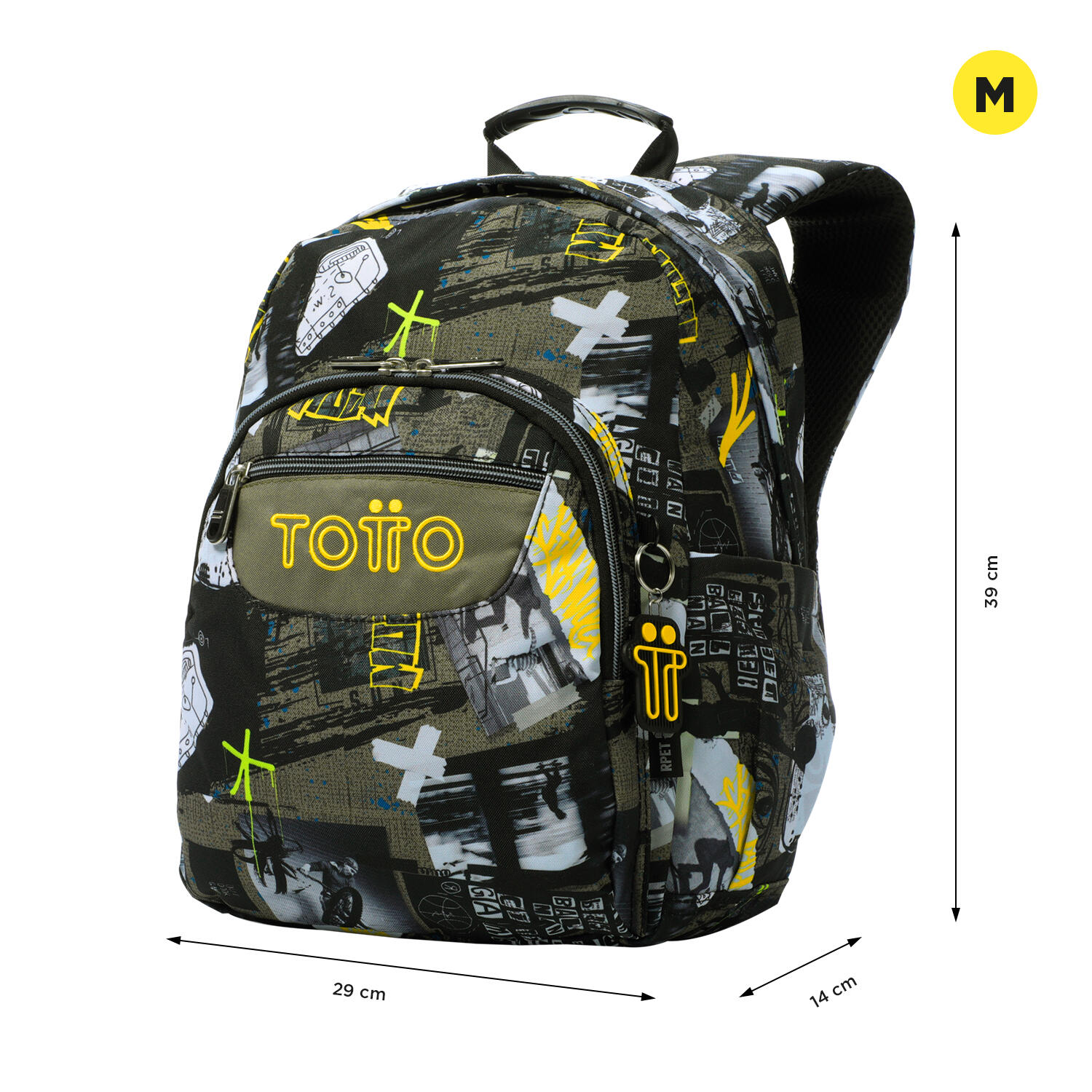 Totto  Mochila Gommas - Dragony Multicolor pequeño 2/5