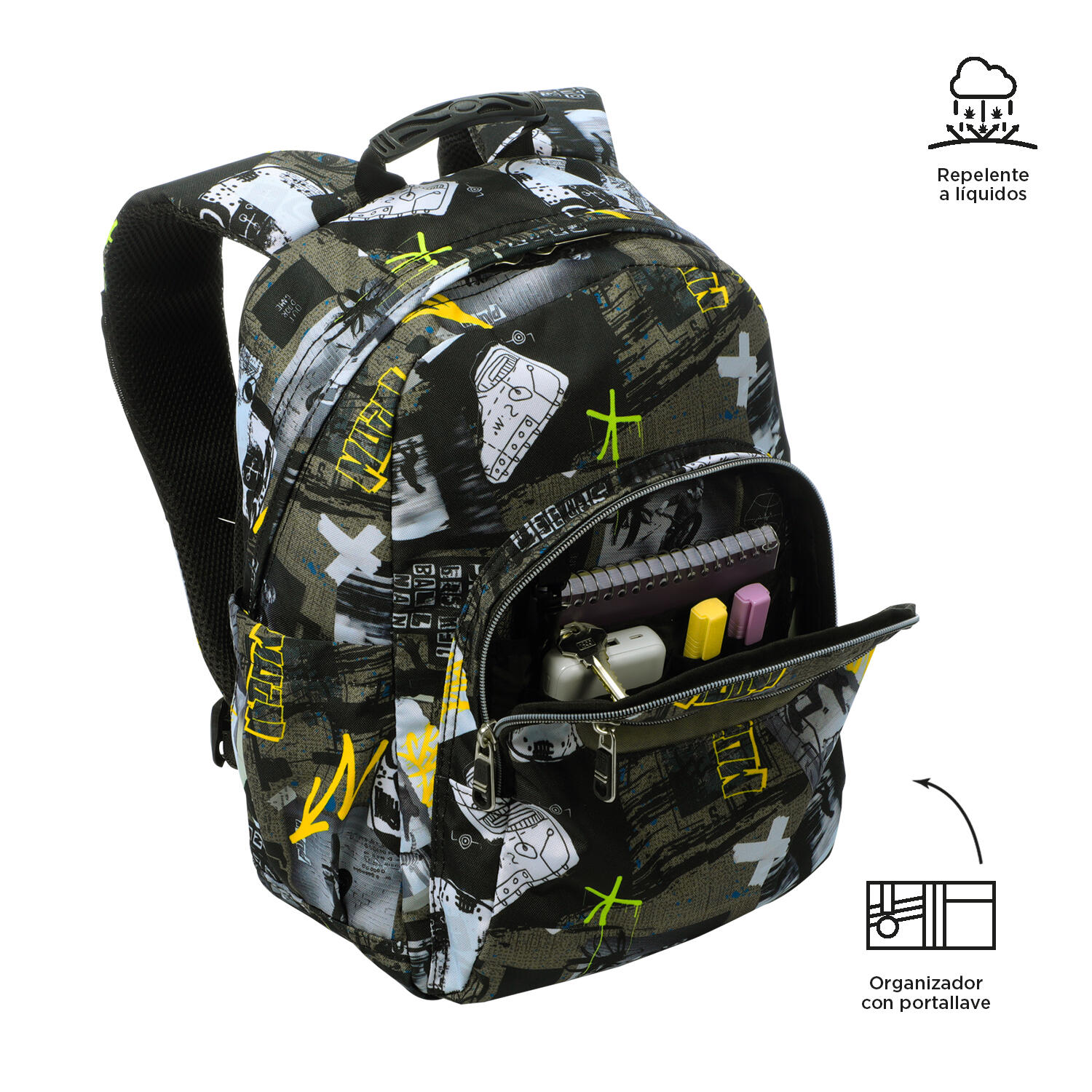 Totto  Mochila Gommas - Dragony Multicolor pequeño 5/5