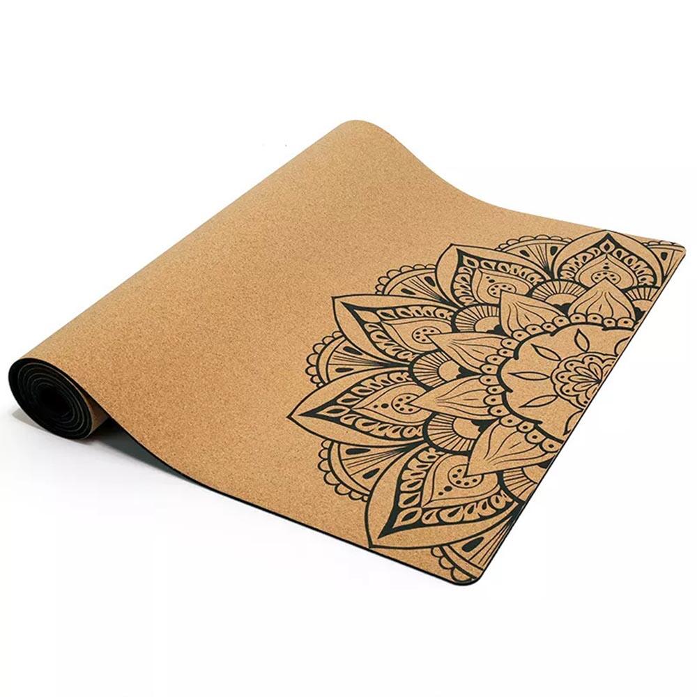 Tapetede yoga corcho, nueva generación 3 capas, 6mmx68cmx1,83m, 3 mandalas 3/7