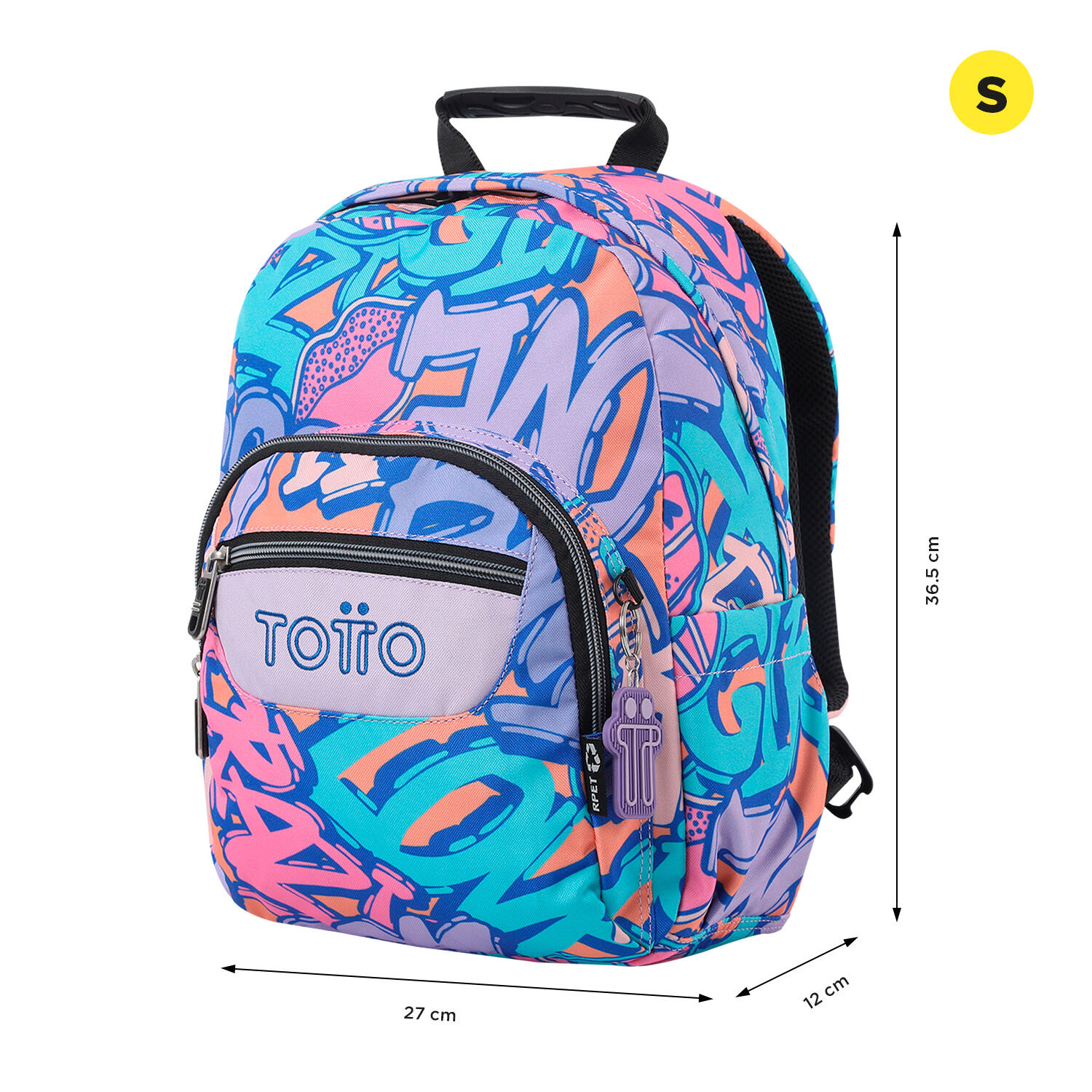Totto Mochila escolar Tempera Broad Poliéster reciclado 27 x 36.5 x 12 cm 2/5