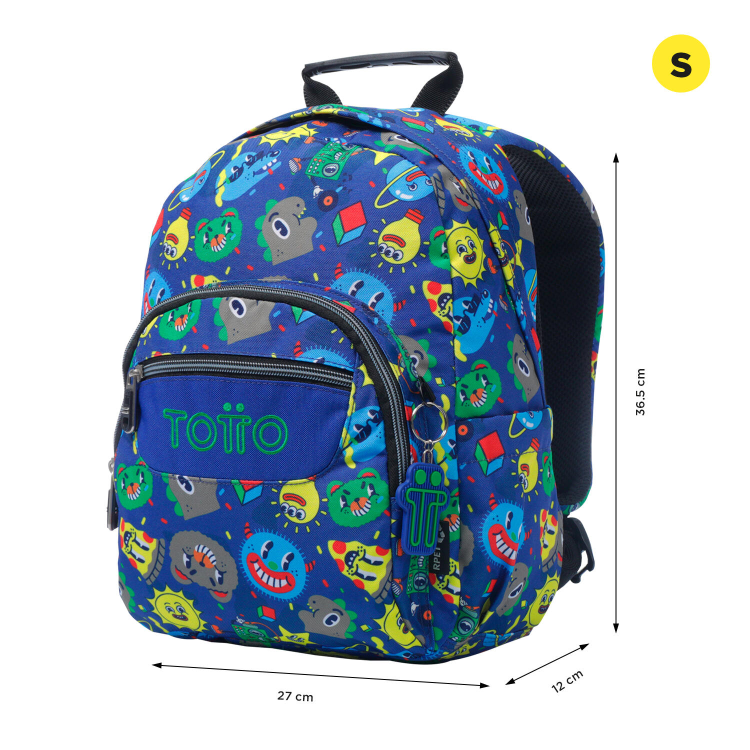 Totto  Mochila Tempera - Sticks Azul pequeño 2/5