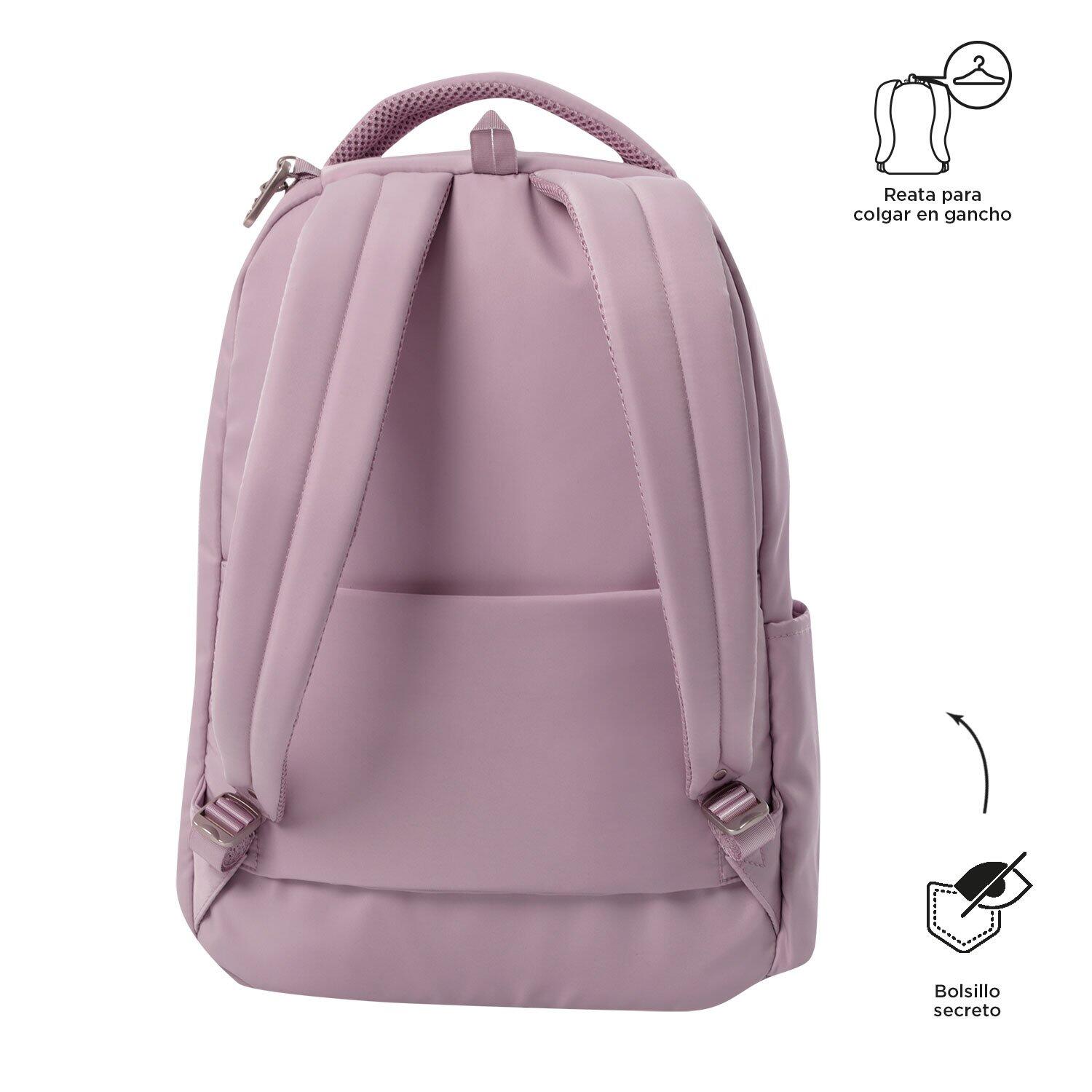Totto  Mochila Adelaide 2 2.0 - Negro Morado Grande 4/5