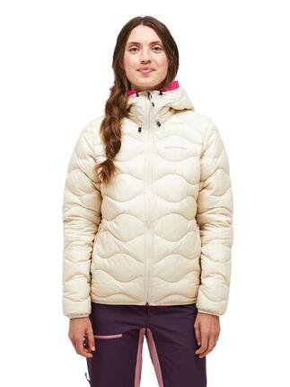 Kurtka Peak Performance puchowa damska Helium Down Hood Jacket beżowa - L