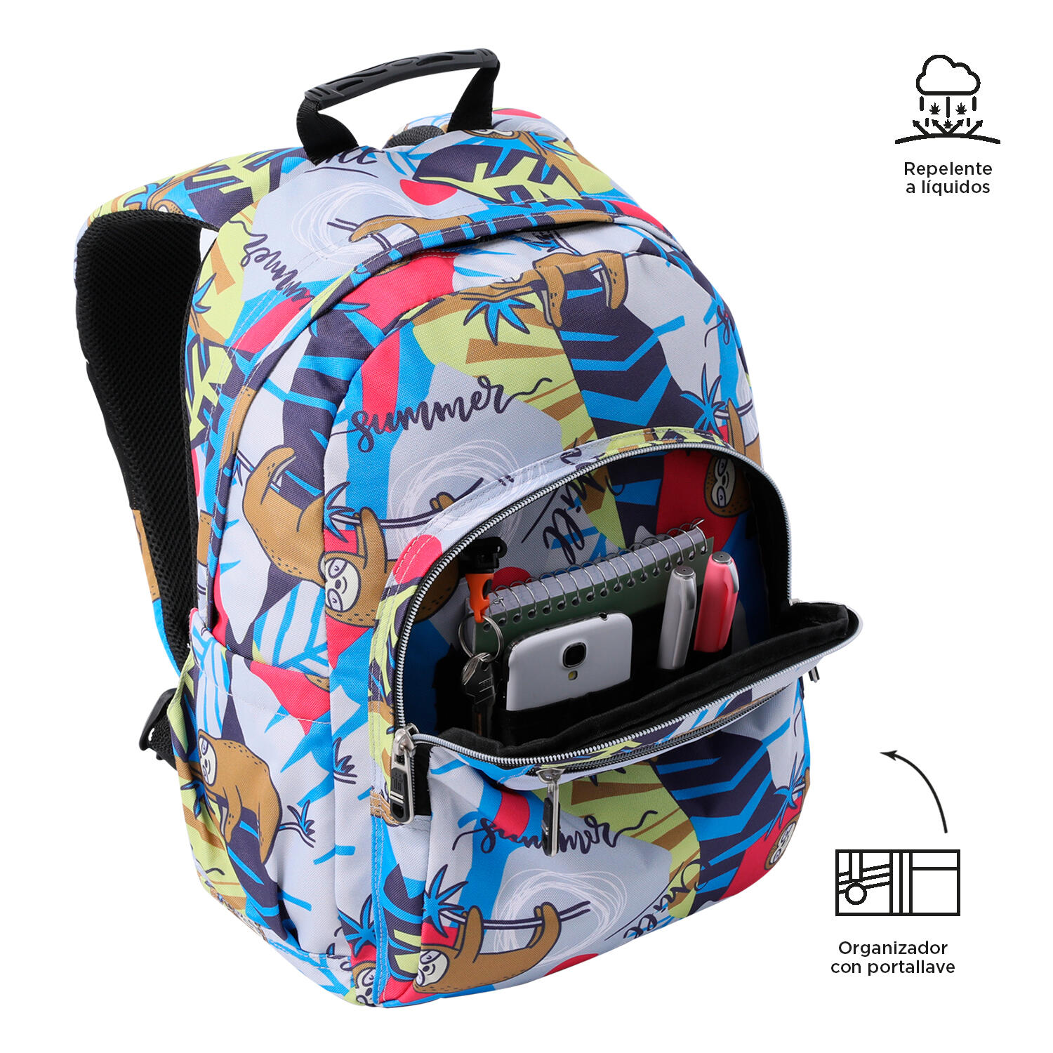 Totto Mochila escolar Gommas Lazel Poliéster reciclado 29 x 39 x 14 cm 5/5
