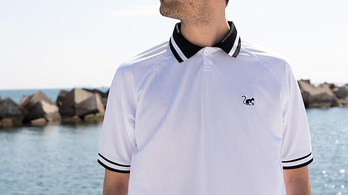 Oversize Koszulka Polo – Oddychająca / Z recyklingu – Mężczyźni/Kobiety (Biały) 5/7