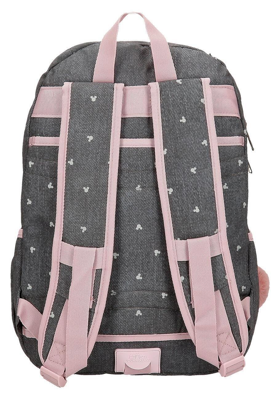Sac à dos scolaire adaptable Disney Mickey Studs deux compartiments 44cm noir 2/6