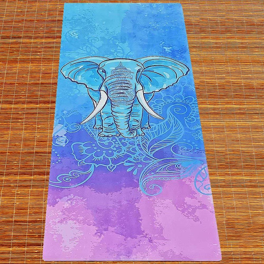Lichtgewicht opvouwbare reis yogamat + draagriem - Elephant 3/7