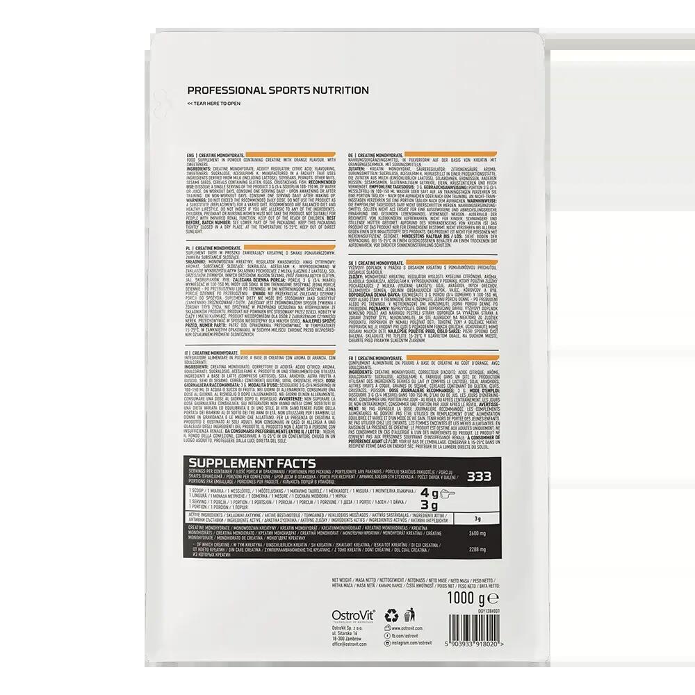 OstroVit Creatine Monohydrate 1000g Orange 3/3
