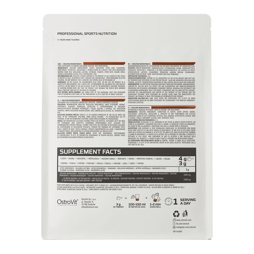 OstroVit Creatine Monohydrate 300 g – Cola 3/3
