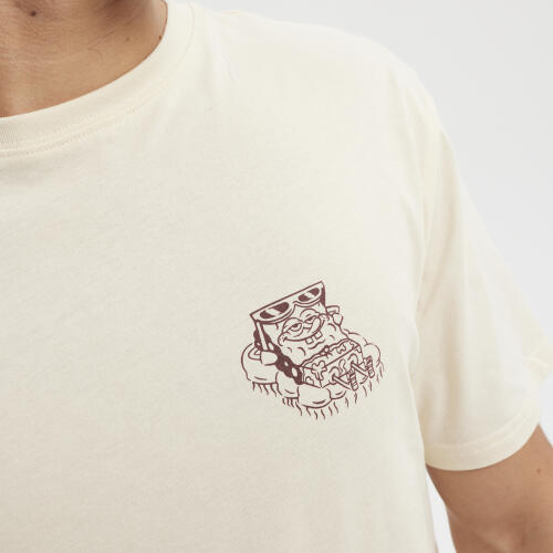 Camiseta manga corta Hydroponic Colaboración Oficial Bob Esponja Crema 2/4