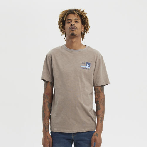 Camiseta manga cortaHydroponic Logo estampado Marrón 2/5