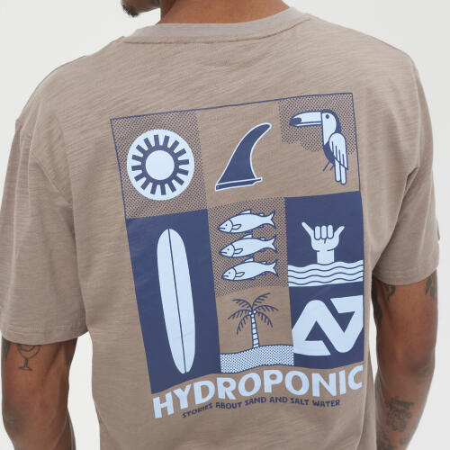 Camiseta manga cortaHydroponic Logo estampado Marrón 3/5