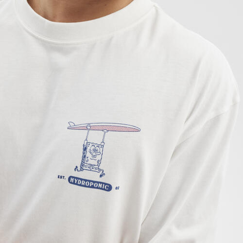 Camiseta manga corta Hydroponic Colaboración Oficial Bob Esponja blanco 5/5