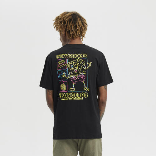 Camiseta manga corta Hydroponic Colaboración Oficial Bob Esponja Negra 3/5