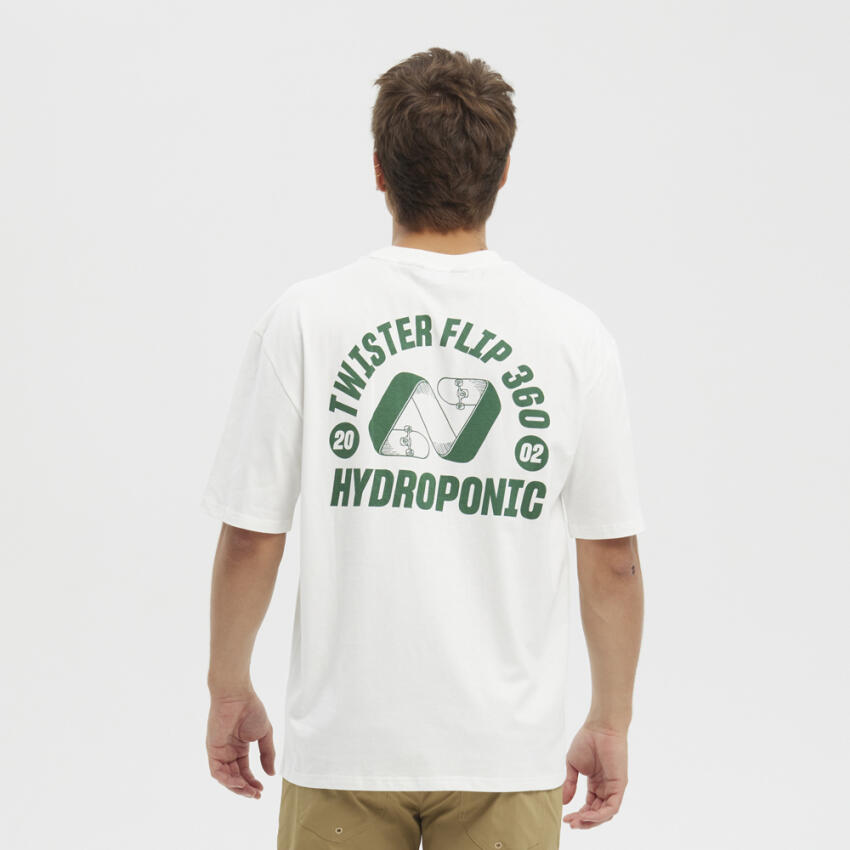 Camiseta manga cortaHydroponic Logo estampado Blanco 3/5