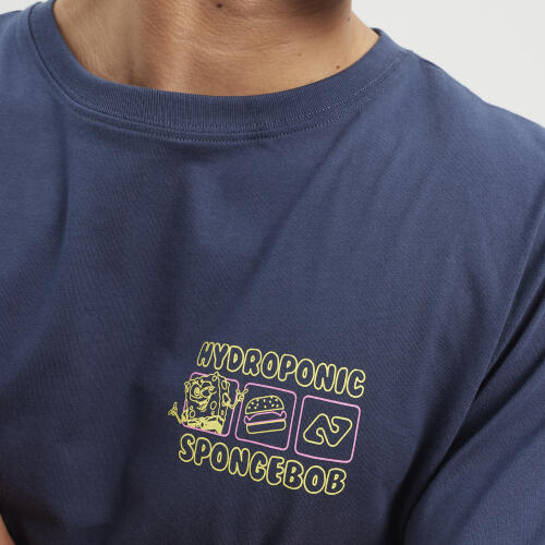 Camiseta manga corta Hydroponic Colaboración Oficial Bob Esponja Aul Oscuro 3/4