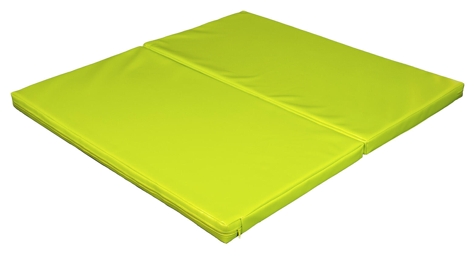 Materac dwuczęściowy z rzepami UNDERFIT 130 x 120 x 6 cm twardy seledynowy 2/7