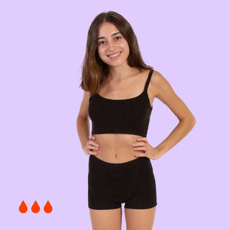 Boxer menstrual para adolescentes Fluxo Pesado Ecowoman