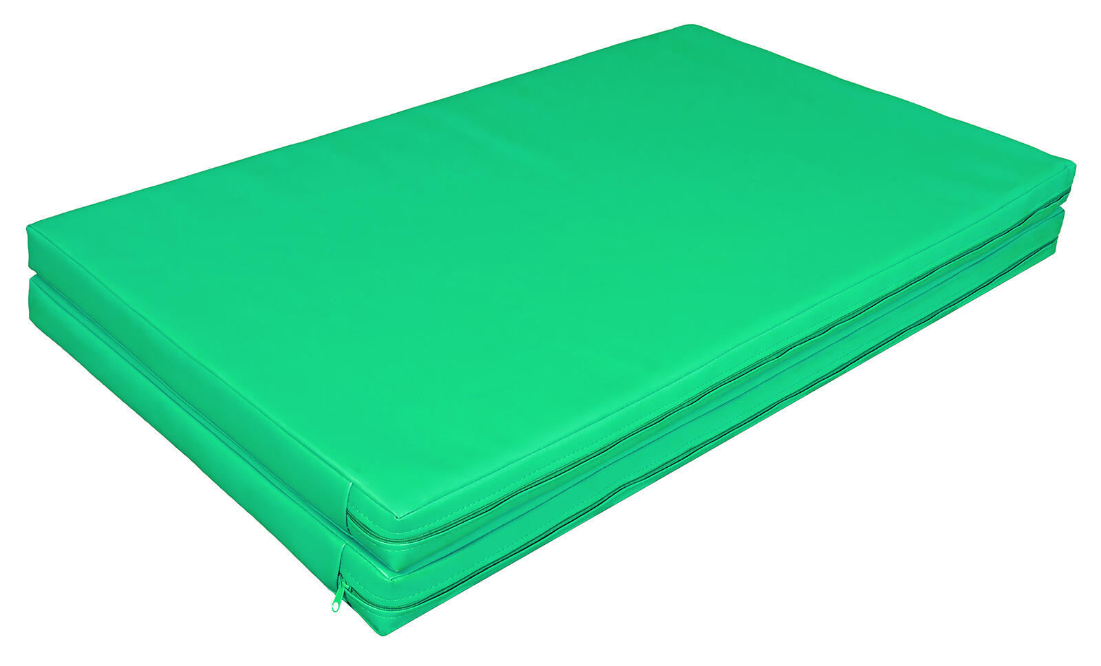 Materac dwuczęściowy z rzepami UNDERFIT 130 x 120 x 6 cm twardy zielony 6/7
