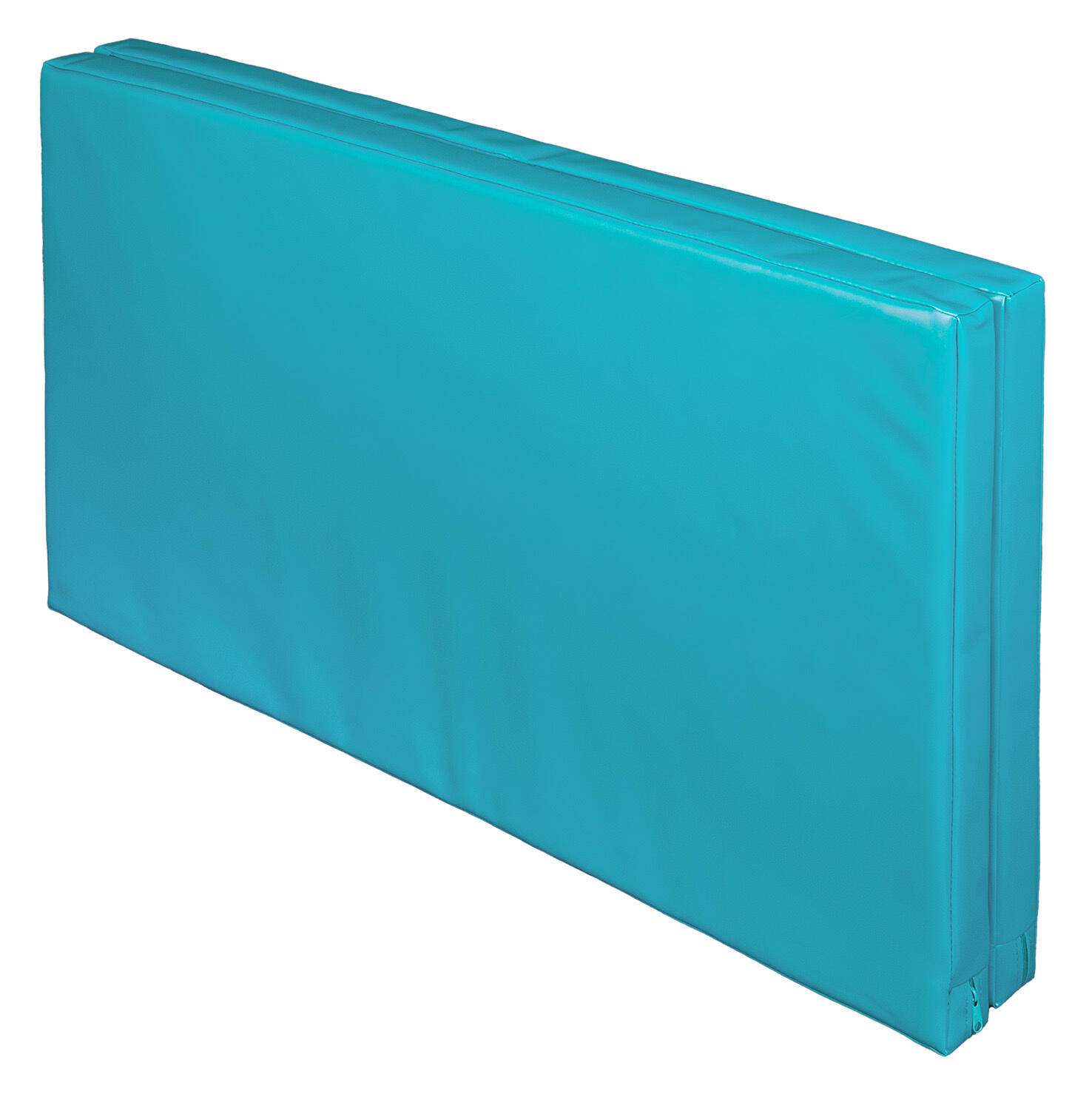 Materac dwuczęściowy z rzepami UNDERFIT 130 x 120 x 6 cm twardy turkusowy 4/7