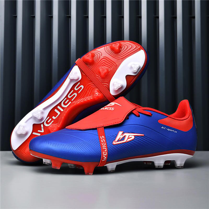 Ghete de fotbal MBrands 8.7 cu crampoane din plastic FG, albastru 40