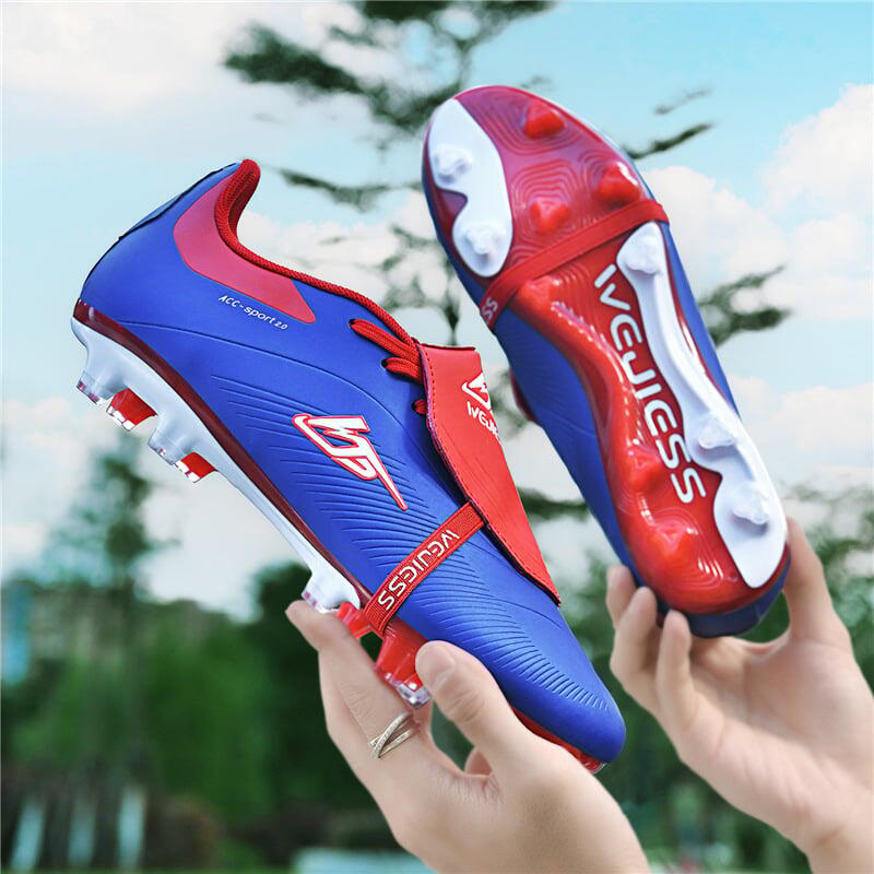 Ghete de fotbal MBrands 8.7 cu crampoane din plastic FG, albastru 40
