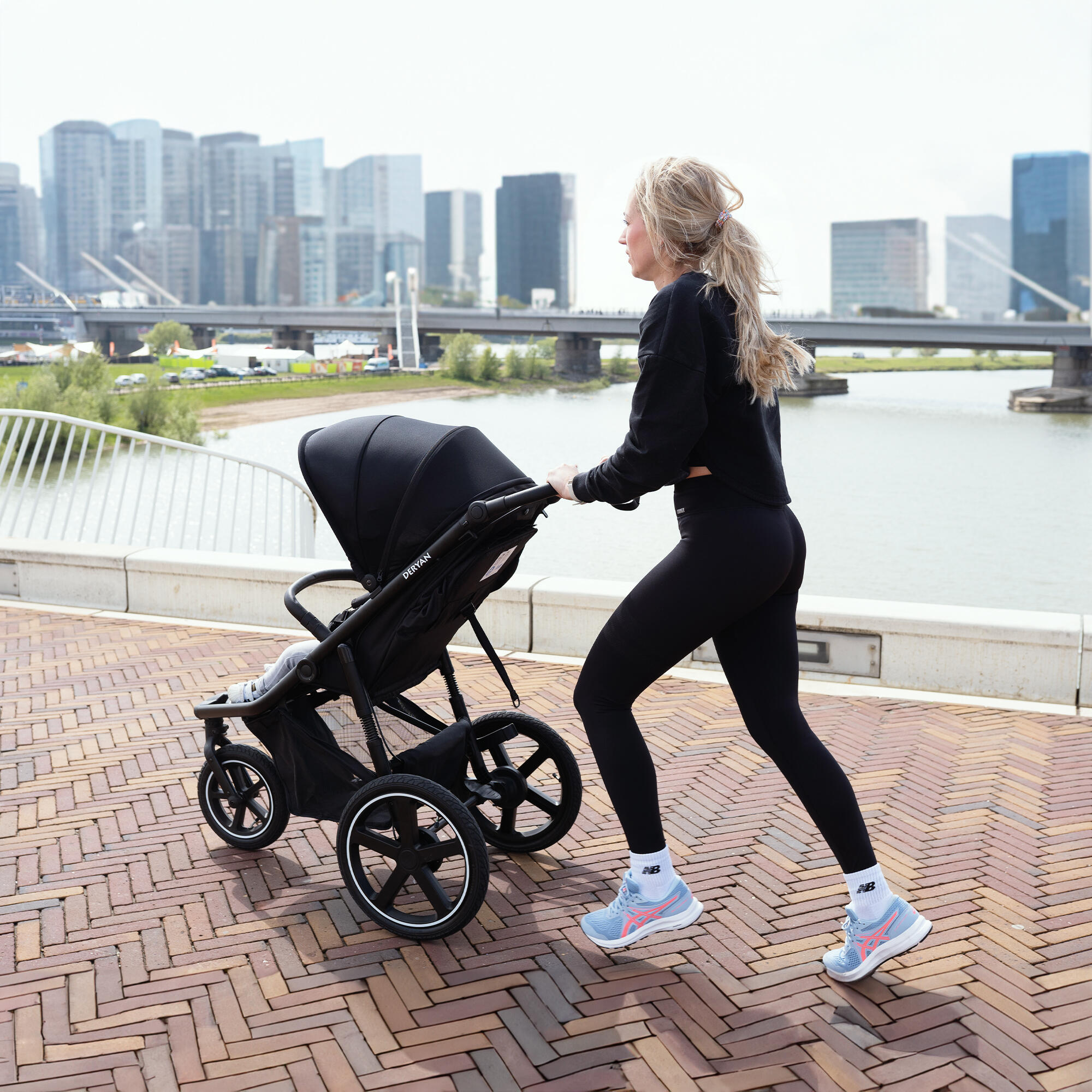 Luxe Bolt hardloop kinderwagen - Jogging buggy - Runner - All Terrain - Cream 5/8
