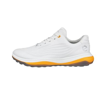 Ecco Mens Golf LT1 Herenschoen 2024, Wit/Oranje 2/2
