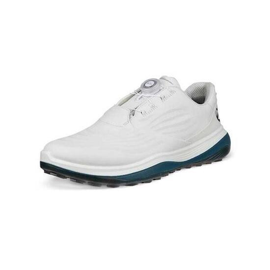 Ecco Mens Golf LT1 BOA Scarpa da golf da uomo Bianco/Petrolio