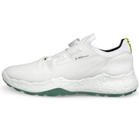 Ecco Men's Biom H5 BOA, Zapatos de Golf Hombre, Blanco/Verde 5/6