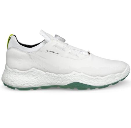 Ecco Men's Biom H5 BOA, Zapatos de Golf Hombre, Blanco/Verde 4/6