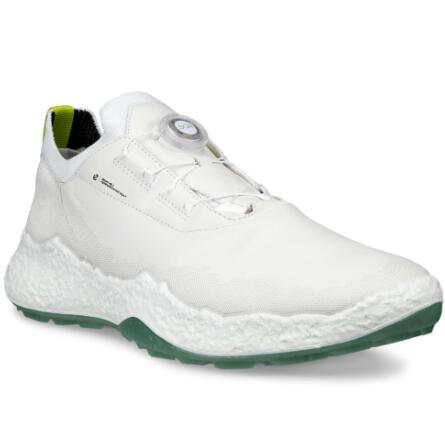 Ecco Men's Biom H5 BOA, Zapatos de Golf Hombre, Blanco/Verde 2/6