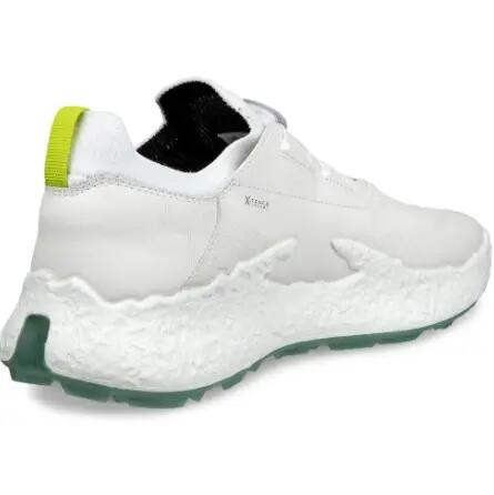 Ecco Men's Biom H5 BOA, Scarpe da golf da uomo, Bianco/Verde 3/6