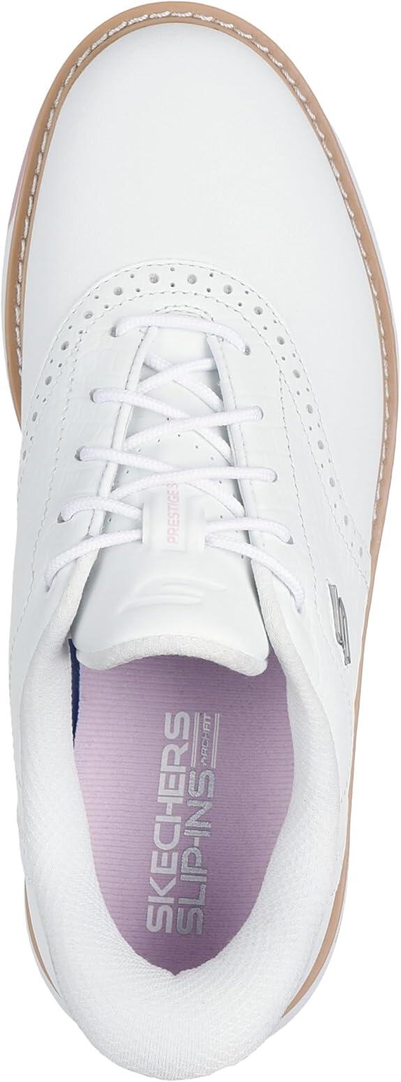 Skechers Prestige SL, Zapatos de Golf para Mujer, Blanco/Rosa 4/5